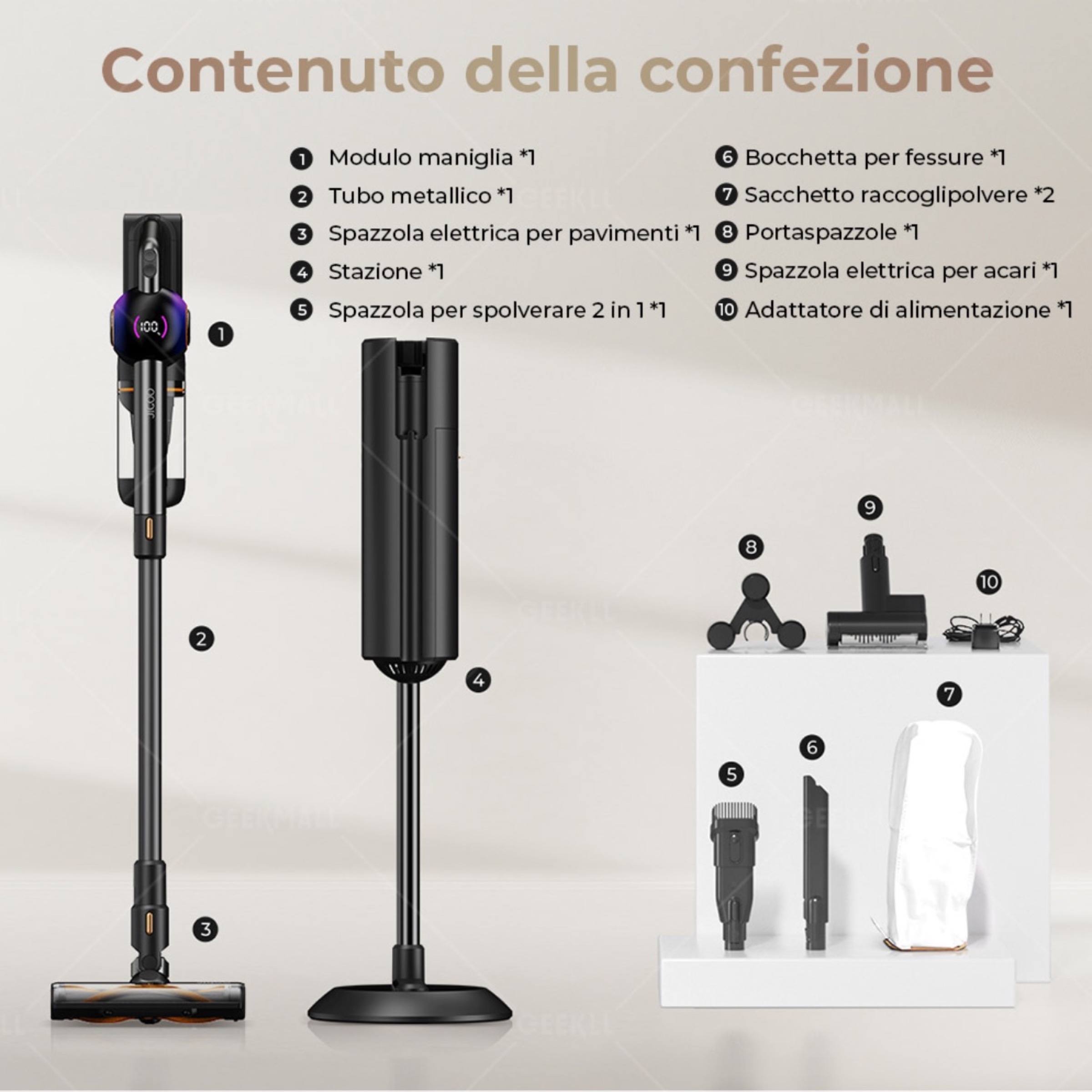 In sconto JIGOO V700, l'aspirapolvere verticale che si pulisce da solo - macitynet.it