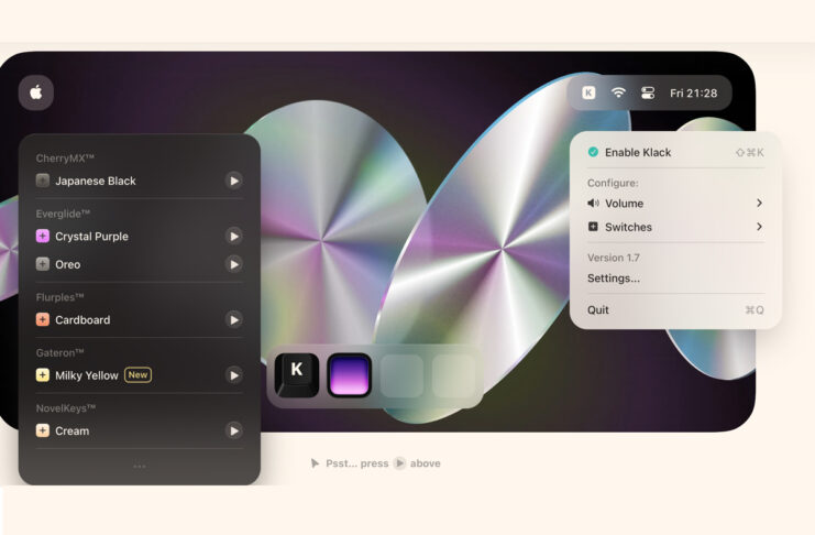 Klack è una utility Mac che riproduce i rumori delle tastiere meccaniche - macitynet.it