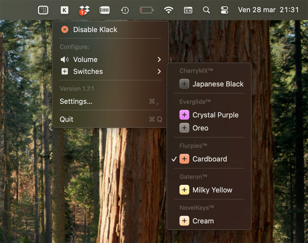 Klack è una utility Mac che riproduce i rumori delle tastiere meccaniche mentre si digita - macitynet.it Klack è una utility Mac che riproduce i rumori delle tastiere meccaniche mentre si digita - macitynet.it