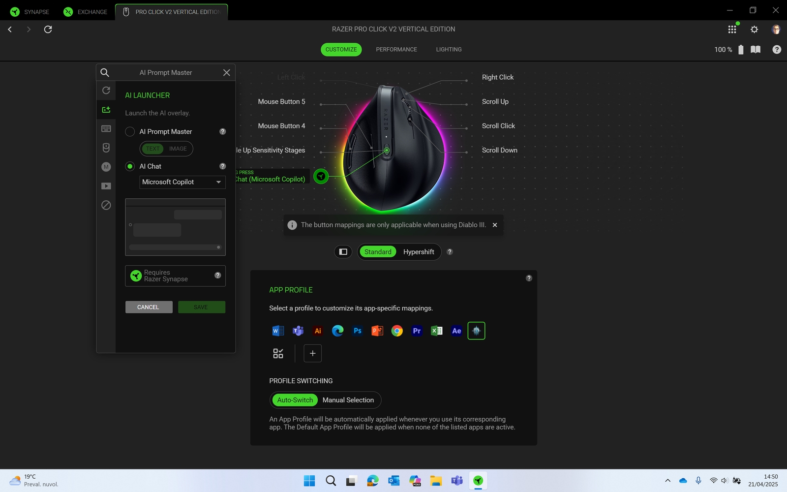Recensione Razer Pro Click V2 Vertical Edition, mouse verticale con l’Intelligenza Artificiale dentro - macitynet.it Recensione Razer Pro Click V2 Vertical Edition, mouse verticale con l’Intelligenza Artificiale dentro - macitynet.it