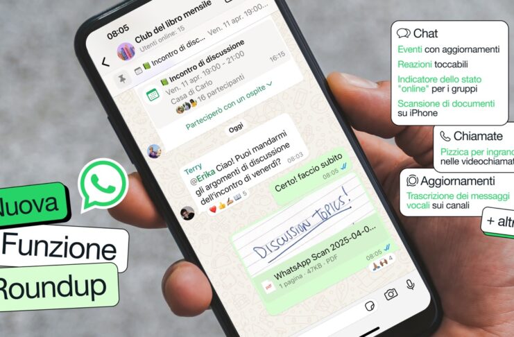 WhatsApp, aggiornamenti per chat di gruppo, eventi e chiamate, canali - macitynet.it
