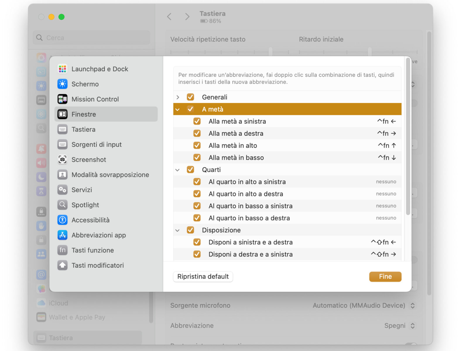 macOS 15.4 Sequoia consente di modificare le scorciatoie di tastira per la gestione delle finestre - macitynet.it macOS 15.4 Sequoia consente di modificare le scorciatoie di tastira per la gestione delle finestre - macitynet.it