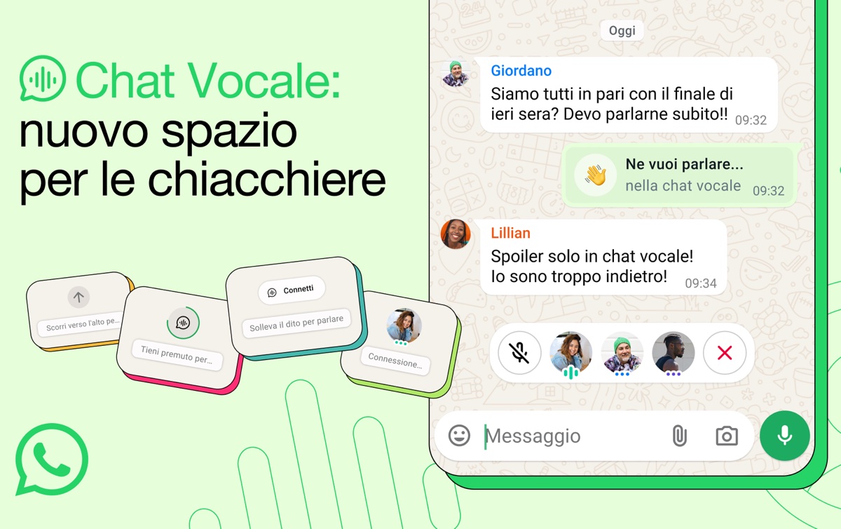 WhatsApp amplia la chat vocale per gruppi di ogni dimensione - macitynet.it