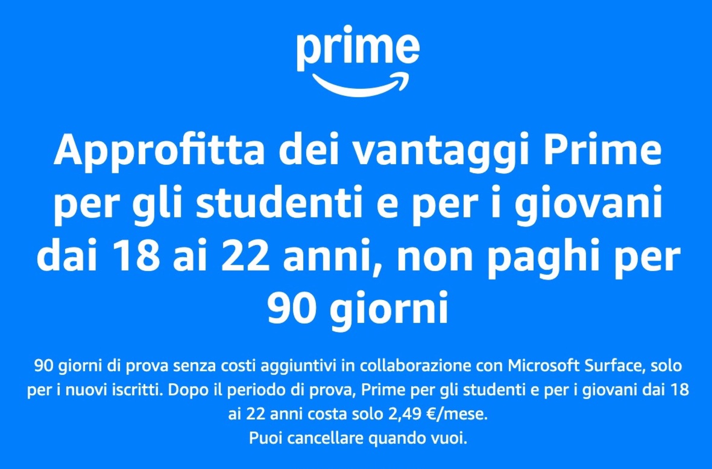 Amazon Prime a metà prezzo per gli Under 22, con altri due regali - macitynet.it Amazon Prime a metà prezzo per gli Under 22, con altri due regali - macitynet.it