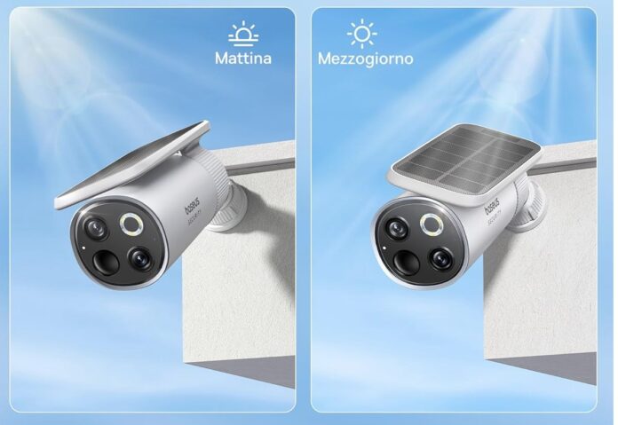 Baseus Security S1 sconto a 71,99€, videosorveglianza 2K con pannello solare che segue la luce - macitynet.it