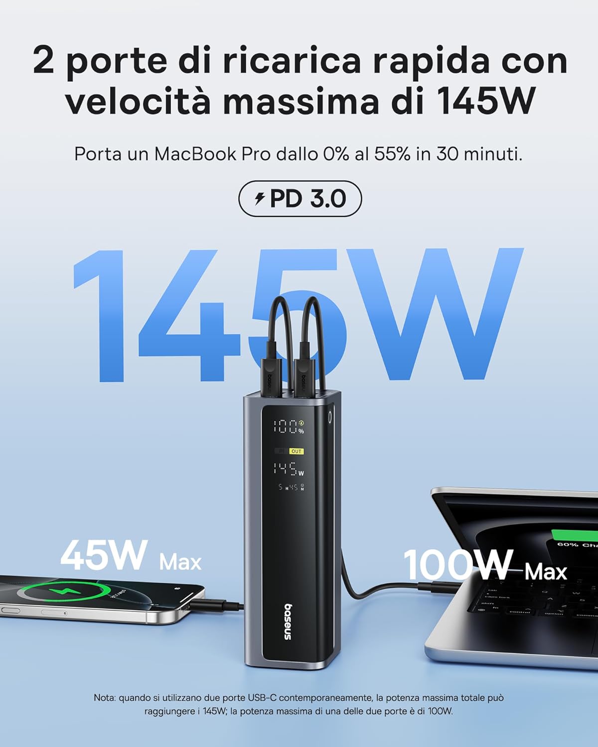 Powerbank da 145W, perfetta per tutto a solo 51,28 euro - macitynet.it Powerbank da 145W, perfetta per tutto a solo 51,28 euro - macitynet.it