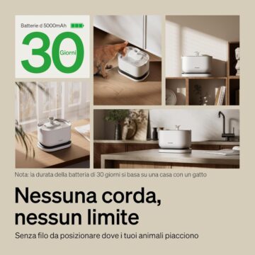 PETLIBRO Dockstream, la fontanella per gatti davvero senza fili - macitynet.it