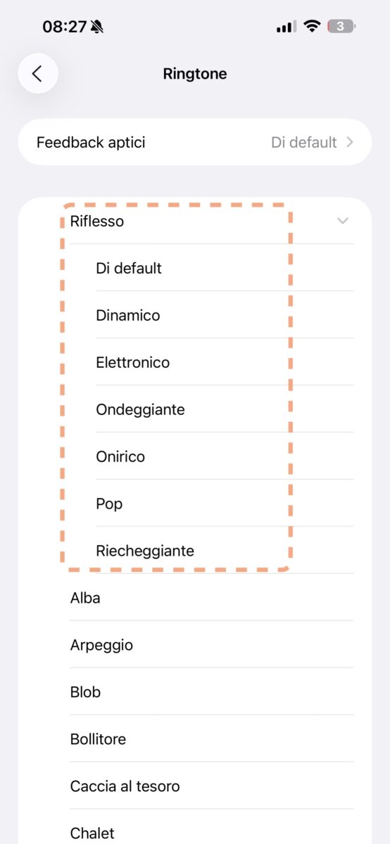 In iOS 26 Apple arrangia la suoneria Reflection, ecco le sue sette versioni - macitynet.it