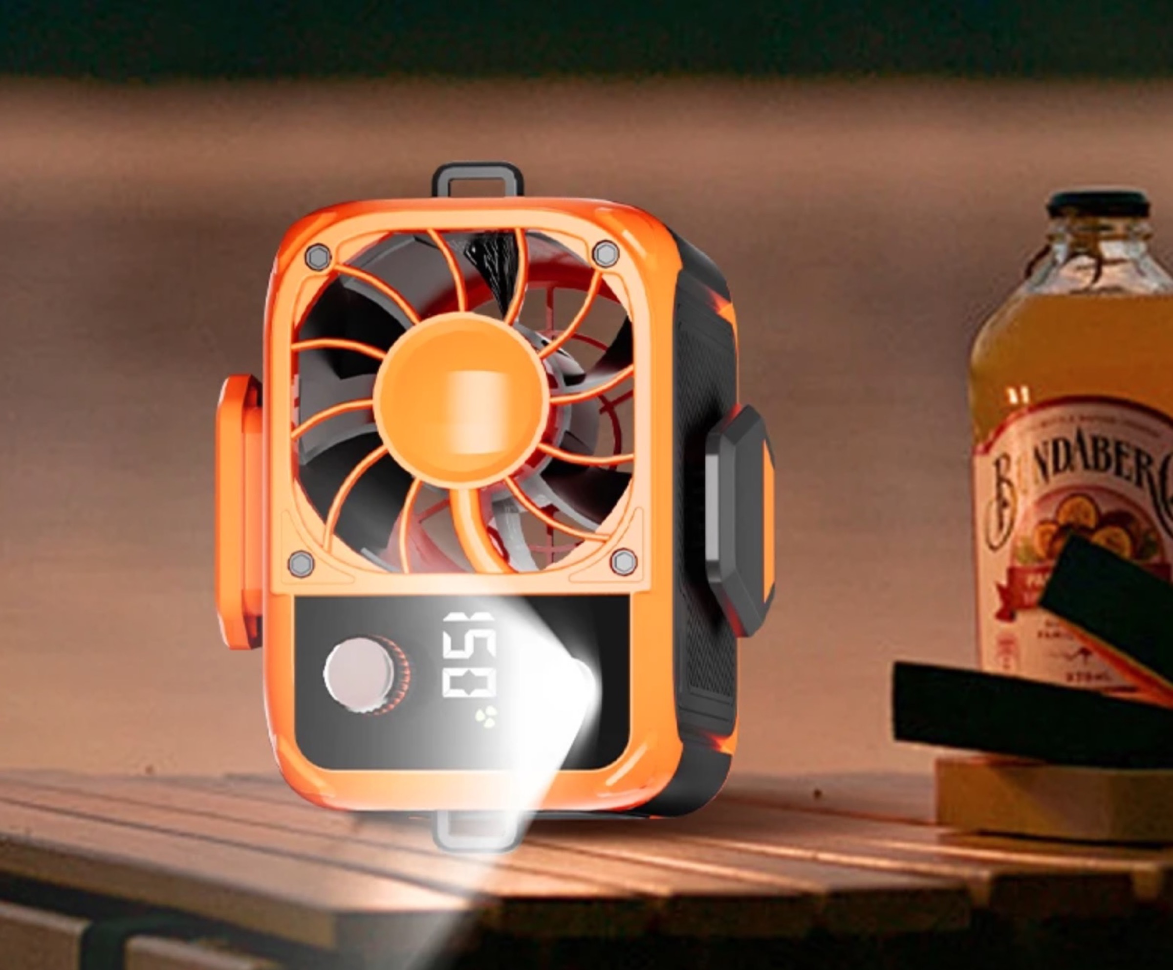 Mini ventilatore da cintura con torcia incorporata a soli 8 € - macitynet.it