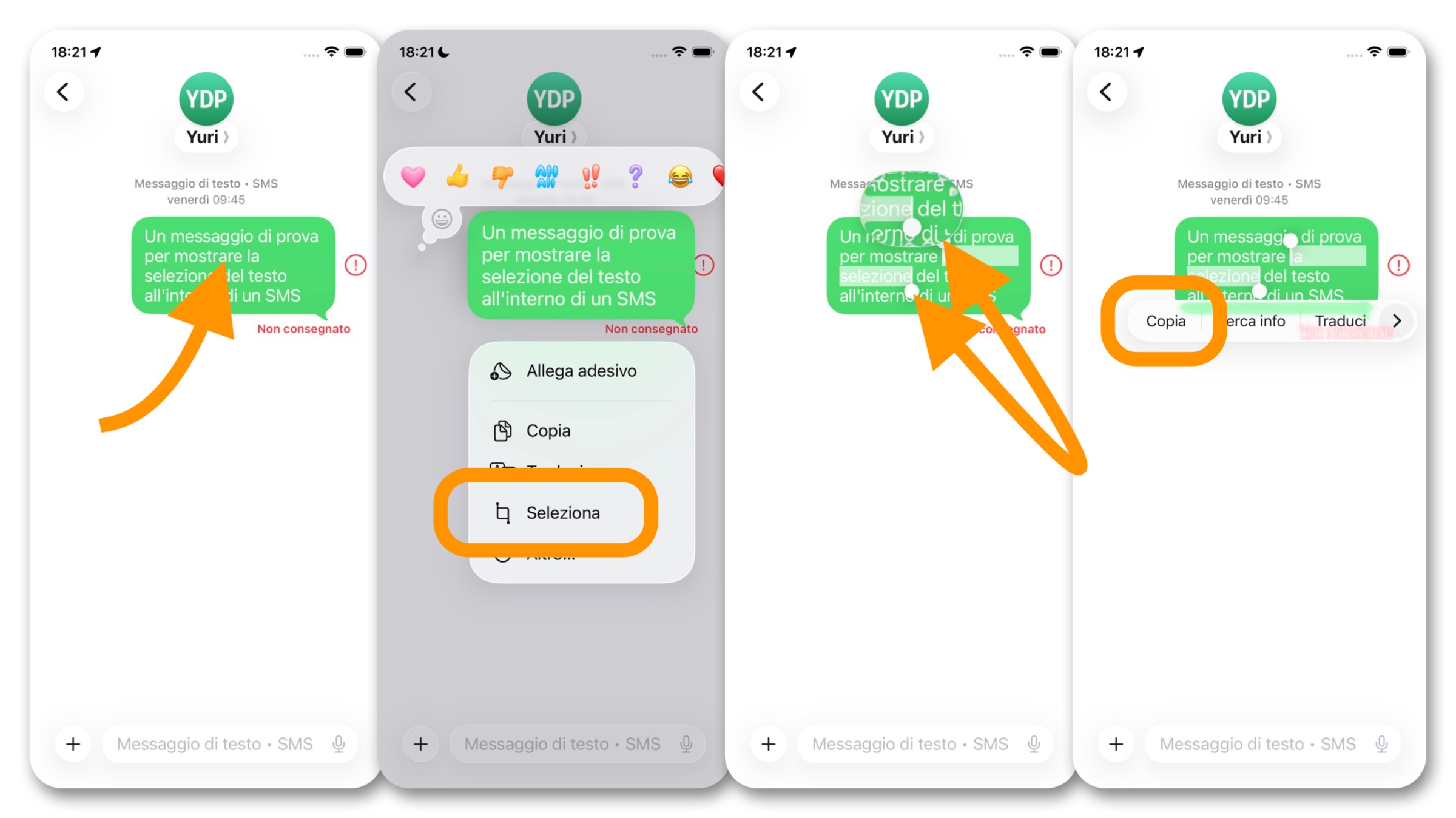 Come copiare una parte specifica di un messaggio su iPhone con iOS 26 - macitynet.it Come copiare una parte specifica di un messaggio su iPhone con iOS 26 - macitynet.it