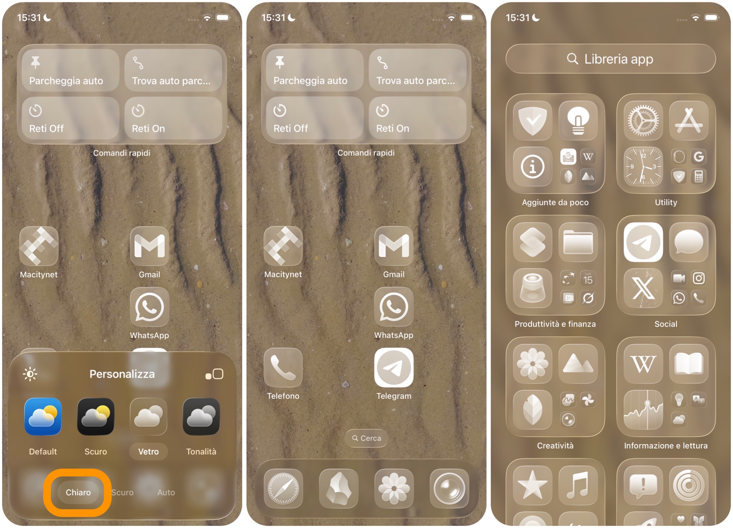 Cinquanta sfumature di vetro, come attivare le icone trasparenti di iOS 26 - macitynet.it Cinquanta sfumature di vetro, come attivare le icone trasparenti di iOS 26 - macitynet.it