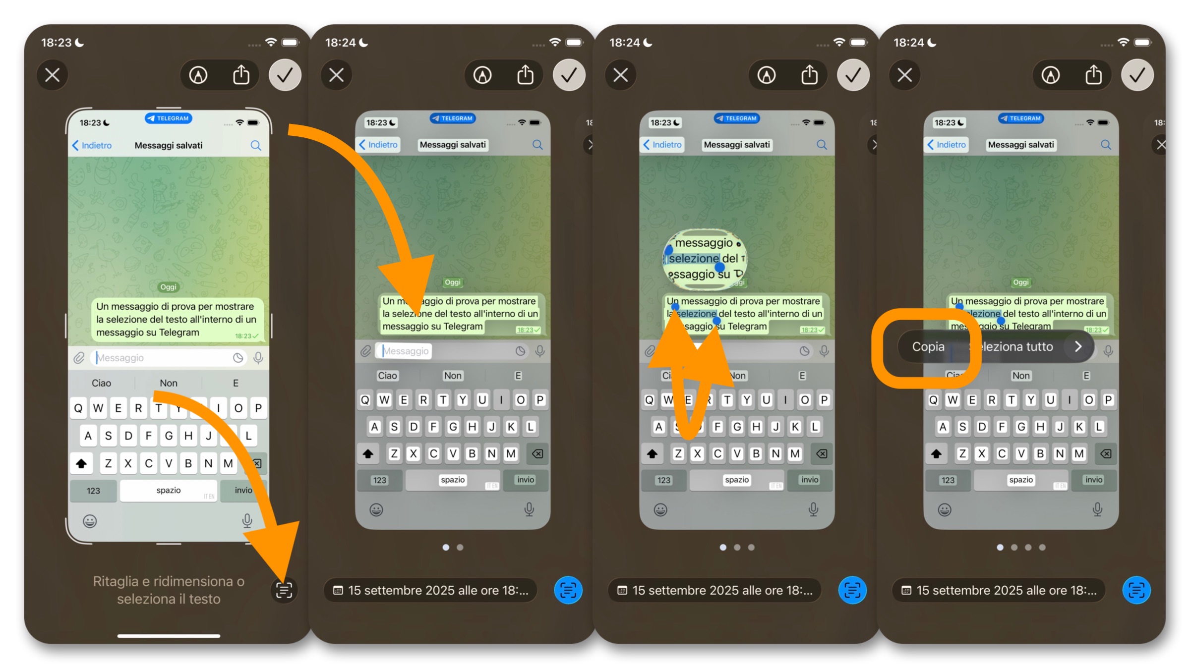 Come copiare una parte specifica di un messaggio su iPhone con iOS 26 - macitynet.it Come copiare una parte specifica di un messaggio su iPhone con iOS 26 - macitynet.it