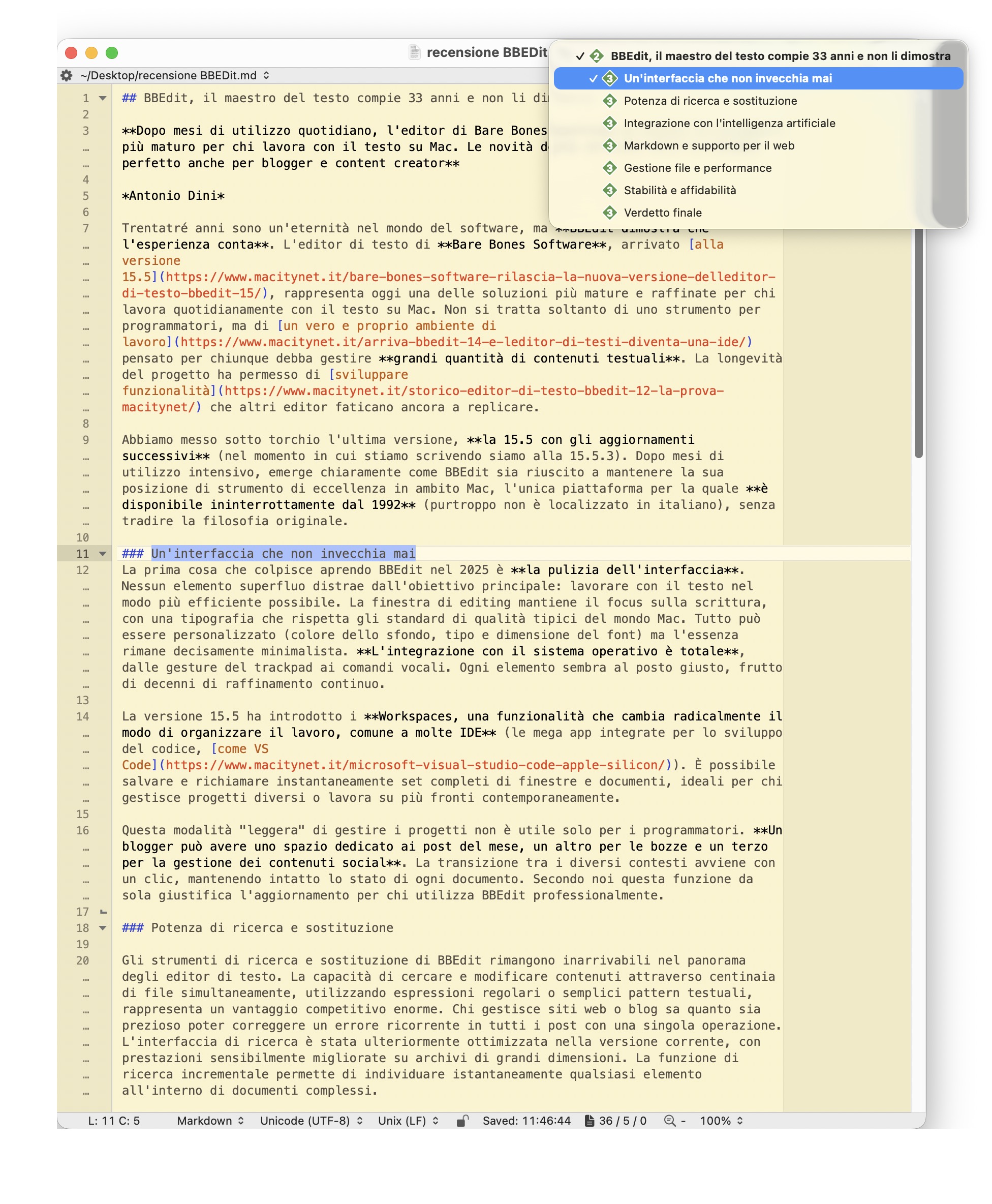 BBEdit, il maestro del testo compie 33 anni e non li dimostra - macitynet.it BBEdit, il maestro del testo compie 33 anni e non li dimostra - macitynet.it