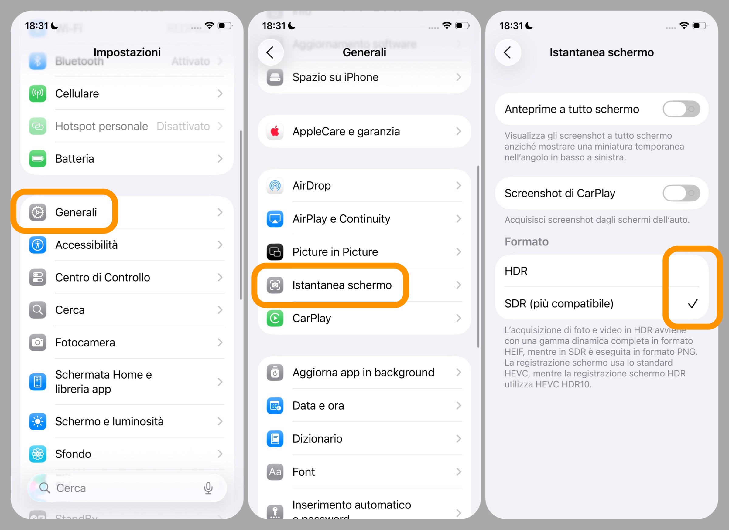 Come attivare gli screenshot HDR su iOS 26 - macitynet.it Come attivare gli screenshot HDR su iOS 26 - macitynet.it