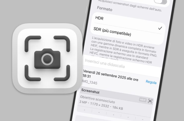 Come attivare gli screenshot HDR su iOS 26 - macitynet.it