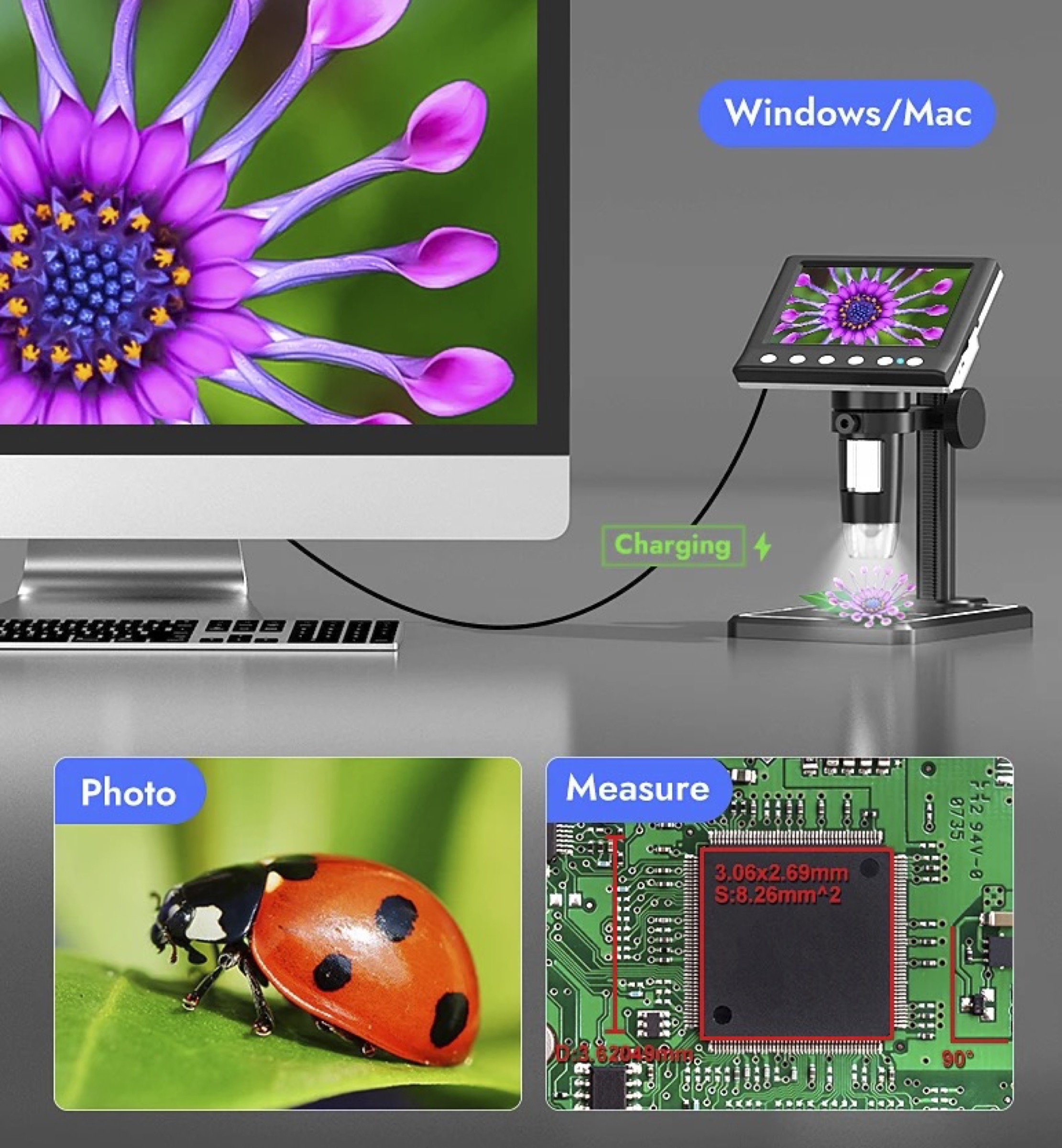 RIEVBCAU DM7, microscopio digitale 1000x in sconto a soli 18 € - macitynet.it RIEVBCAU DM7, microscopio digitale 1000x in sconto a soli 18 € - macitynet.it