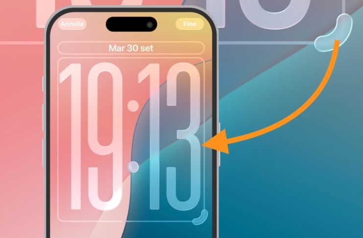 iOS 26, come ingrandire l'orologio nella schermata di blocco su iPhone - macitynet.it