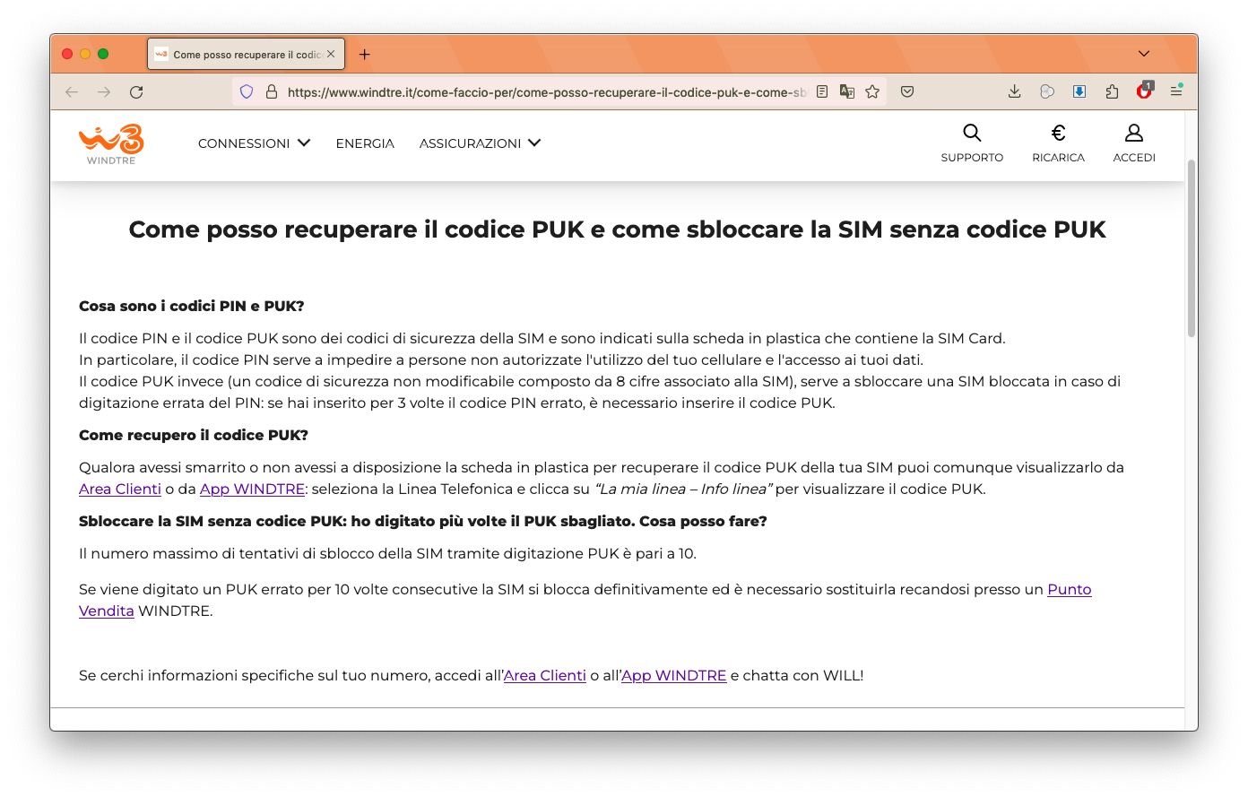 PIN SIM errato, come recuperare il PUK per sbloccare la scheda - macitynet.it PIN SIM errato, come recuperare il PUK per sbloccare la scheda - macitynet.it