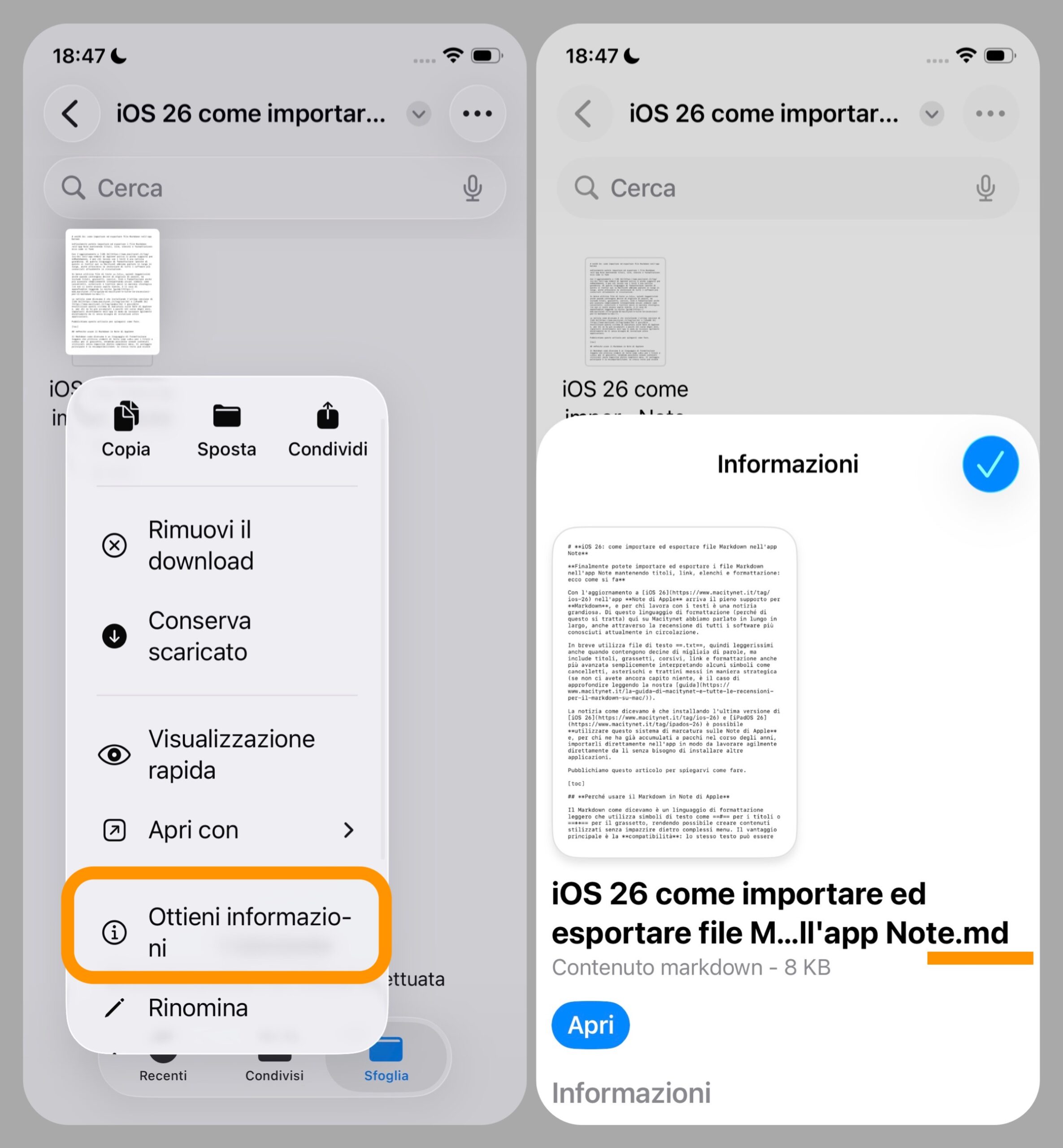 iOS 26: come importare ed esportare file Markdown nell'app Note - macitynet.it iOS 26: come importare ed esportare file Markdown nell'app Note - macitynet.it