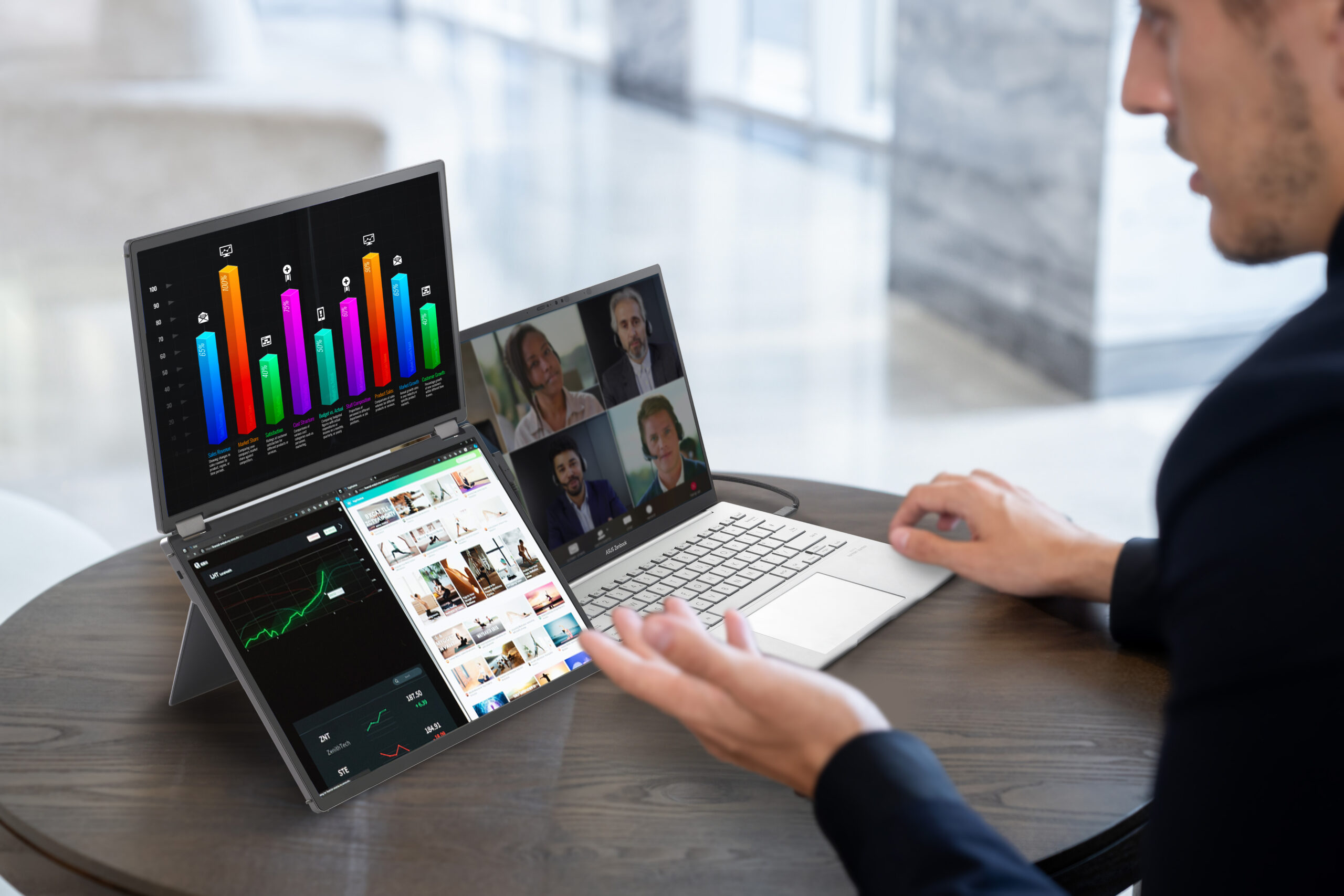 Recensione Asus Zen Screen Duo, il monitor doppio che triplica la produttività - macitynet.it Recensione Asus ZenScreen Duo, il monitor doppio che triplica la produttività - macitynet.it