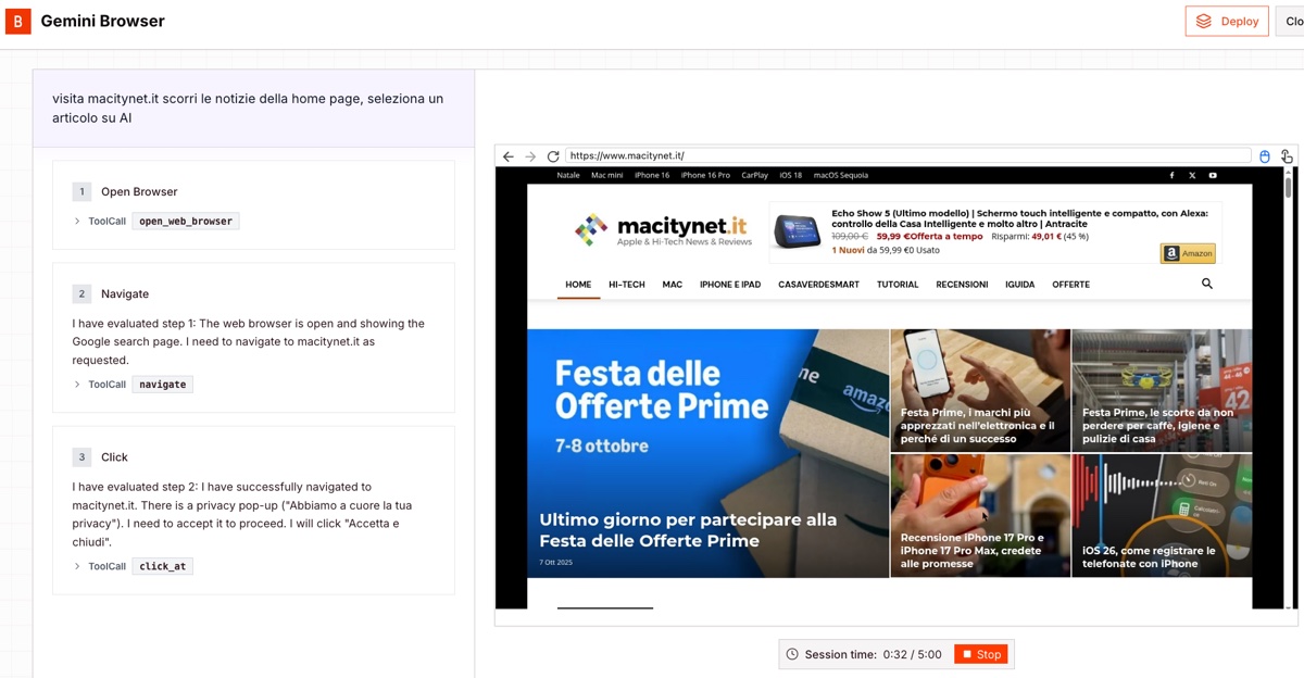 Gemini 2.5 Computer Use naviga e usa il browser come fai tu - macitynet.it Gemini 2.5 Computer Use naviga e usa il browser come fai tu - macitynet.it