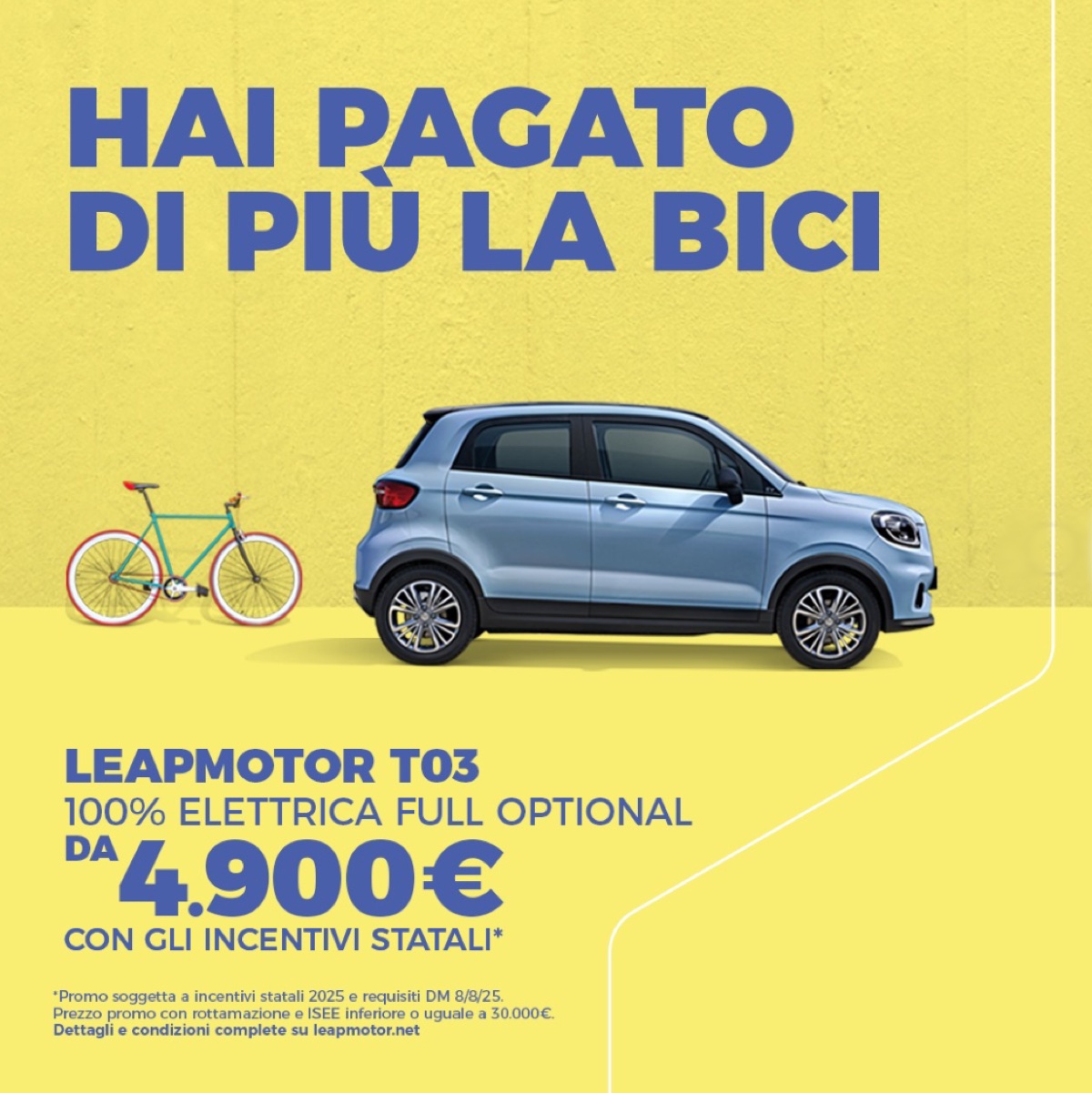 Con T03 Leapmotor sfotte e sfida, hai pagato di più la bicicletta - macitynet.it