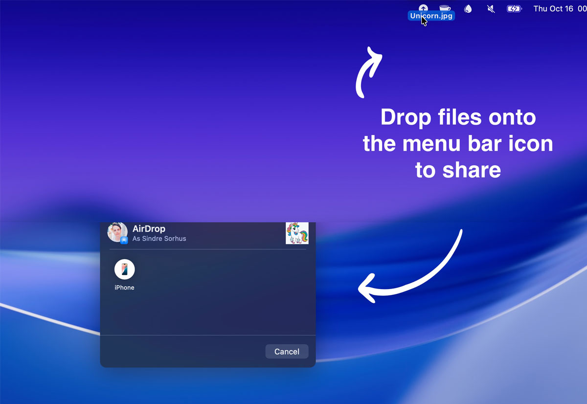 Menu Drop rende più semplice che mai sfruttare AirDrop sul Mac - macitynet.it Menu Drop rende più semplice che mai sfruttare AirDrop sul Mac - macitynet.it