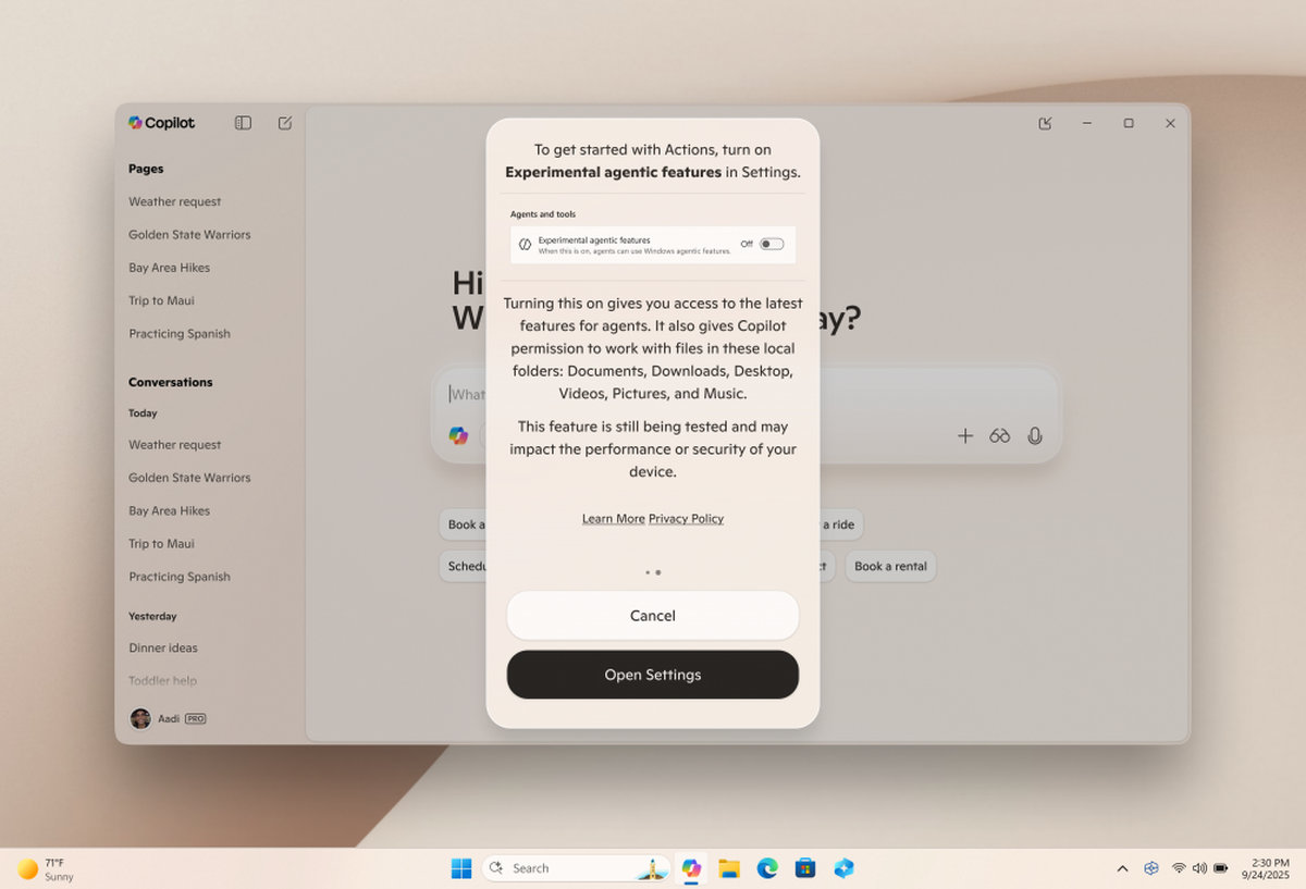 Con Windows 11 Copilot vede e ti ascolta, per gli agenti c’è da aspettare - macitynet.it