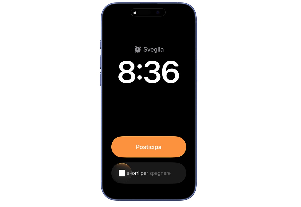 Novità iOs 26.1 - macitynet.it Interruttore per la sveglia