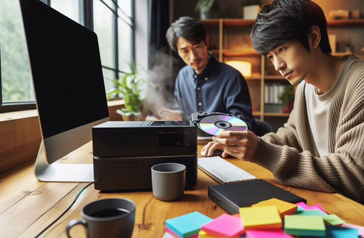 Utente che masterizza CD