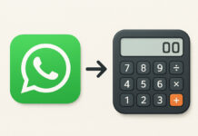 WhatsApp come Calcolatrice