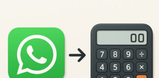 WhatsApp come Calcolatrice