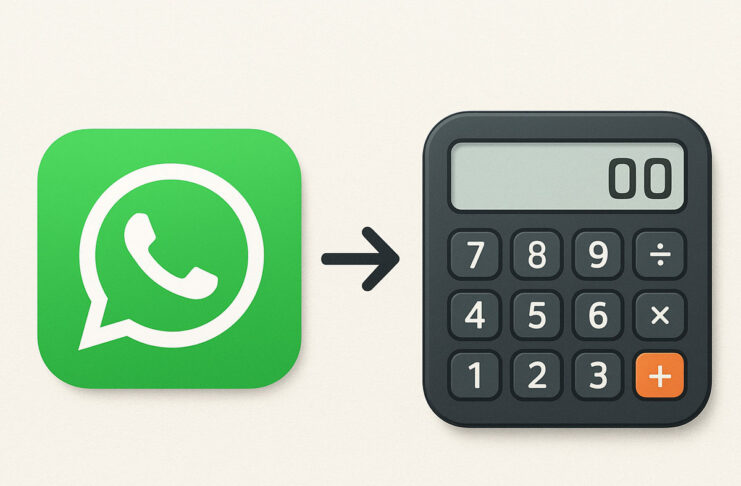 WhatsApp come Calcolatrice