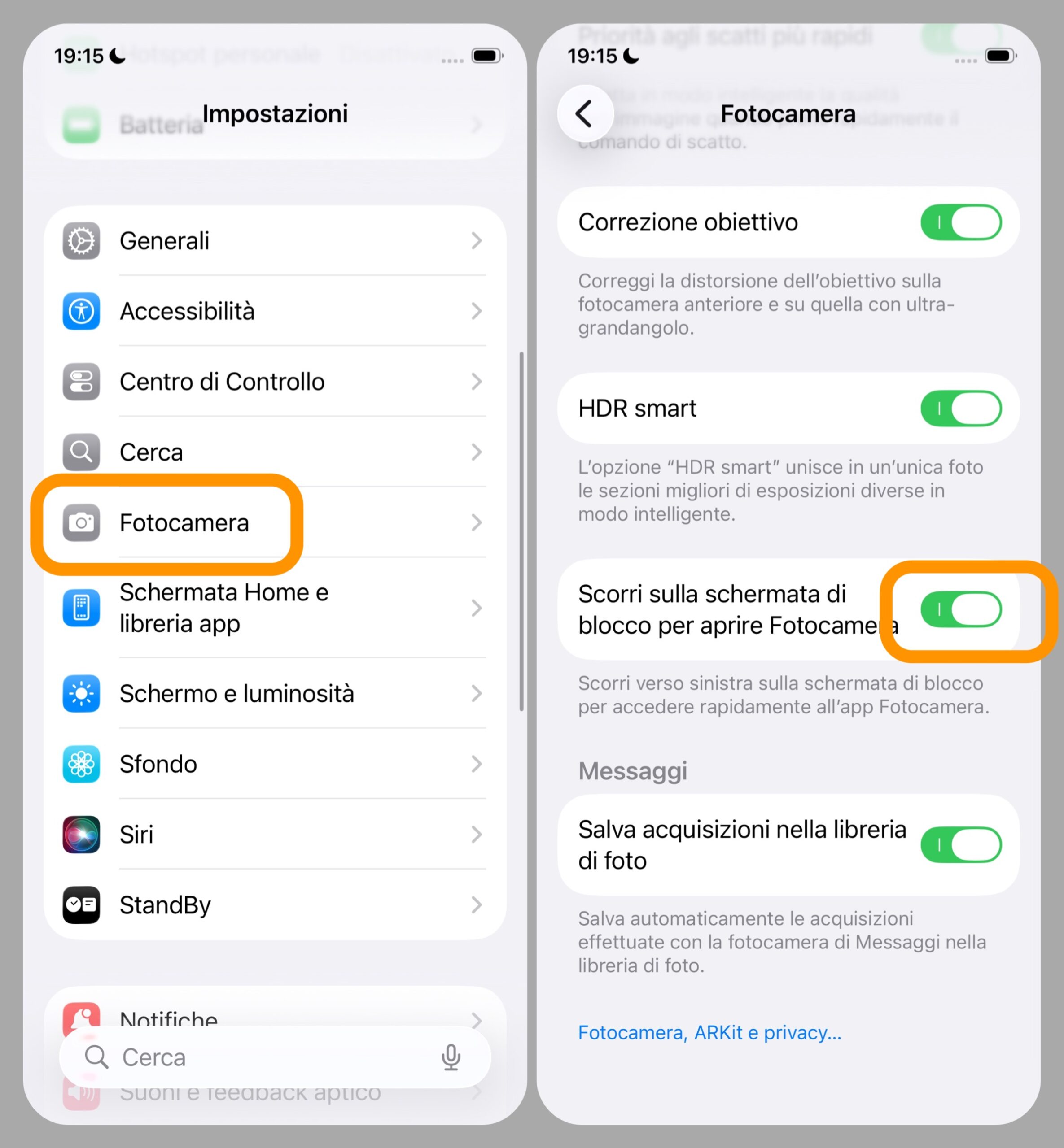 iOS 26.1, come disattivare l'accesso alla Fotocamera dalla Schermata di blocco - macitynet.it iOS 26.1, come disattivare l'accesso alla Fotocamera dalla Schermata di blocco - macitynet.it