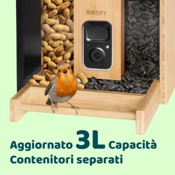 Black Friday: Birdfy Feeder, mangiatoia Smart con videocamera AI per identificare gli uccelli - macitynet.it