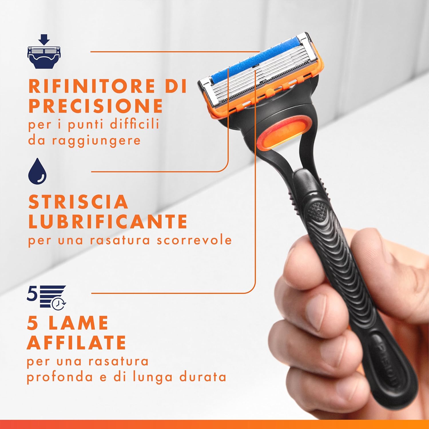 macitynet.it Le caratteristiche delle lamette da barba Gillete Fusion 5