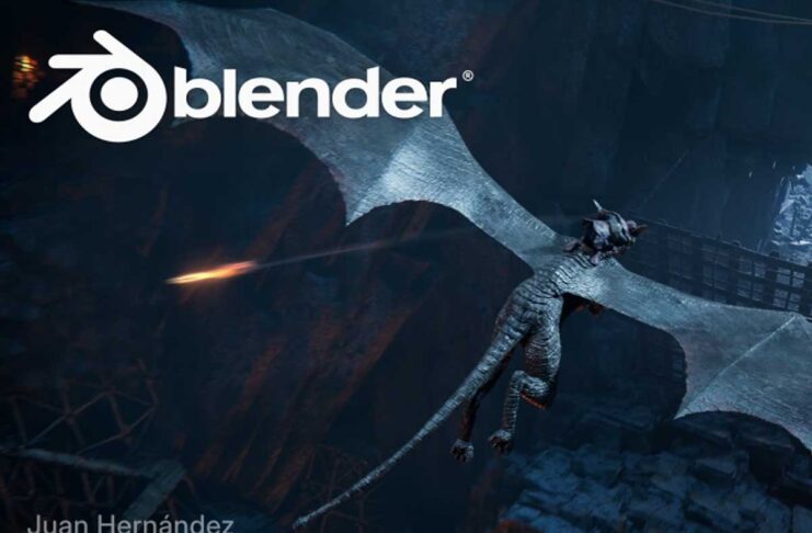 Blender 5.0 splash artwork by Juan Hernández