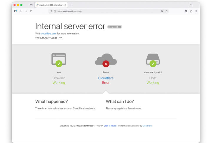Internal server error