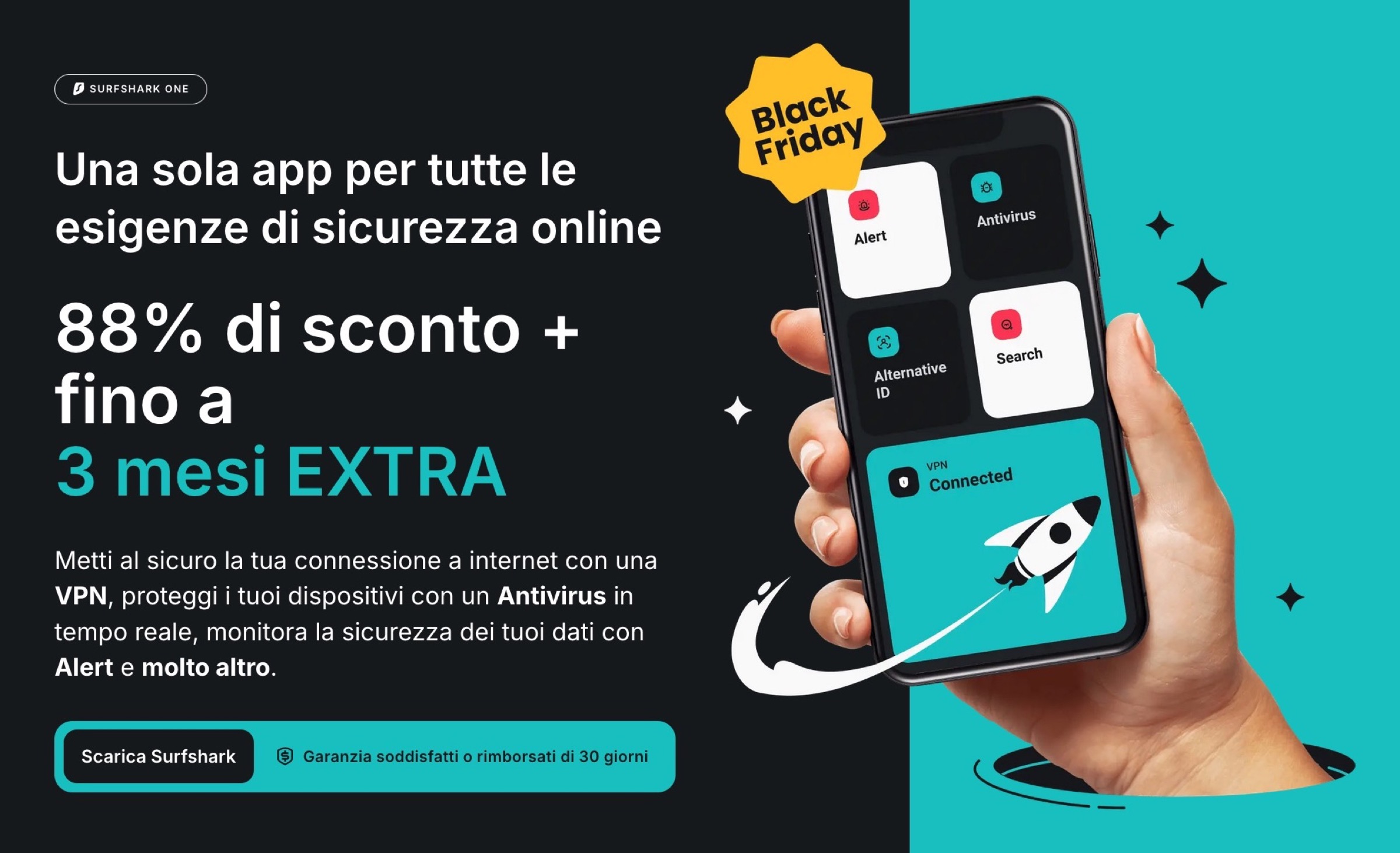 Navigare sicuro online: come una suite di sicurezza protegge i naviganti - macitynet.it Sicurezza informatica semplificata: perché una suite è tutto ciò di cui avete bisogno - macitynet.it - Surfshark One