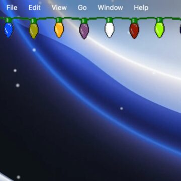 Snowy fa brillare il Mac con luci di Natale e neve da sogno - macitynet.it