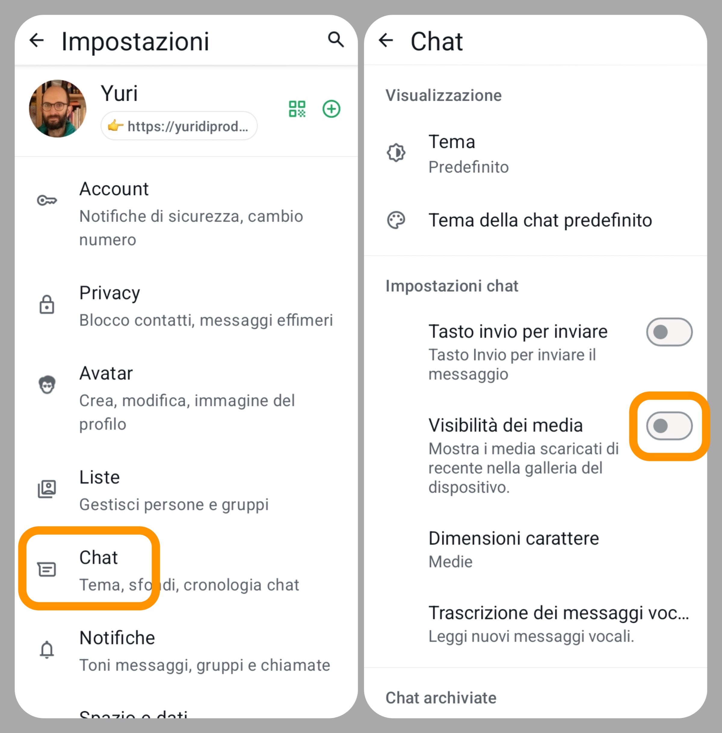 WhatsApp, come impedire il salvataggio dei media sul telefono - macitynet.it WhatsApp, come impedire il salvataggio dei media sul telefono - macitynet.it