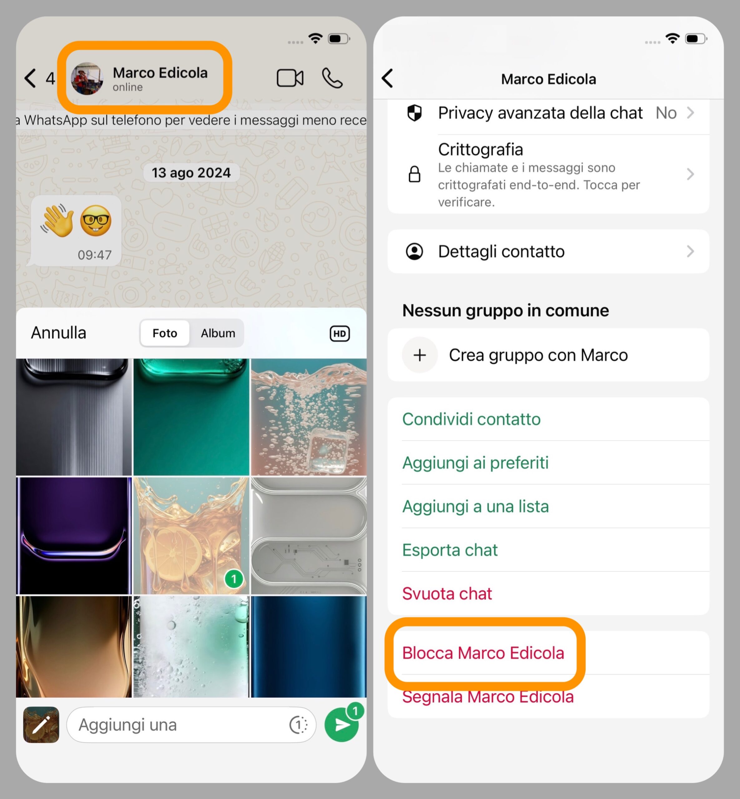 WhatsApp, come impedire il salvataggio dei media sul telefono - macitynet.it WhatsApp, come impedire il salvataggio dei media sul telefono - macitynet.it