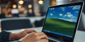 Mani sul pc portatile