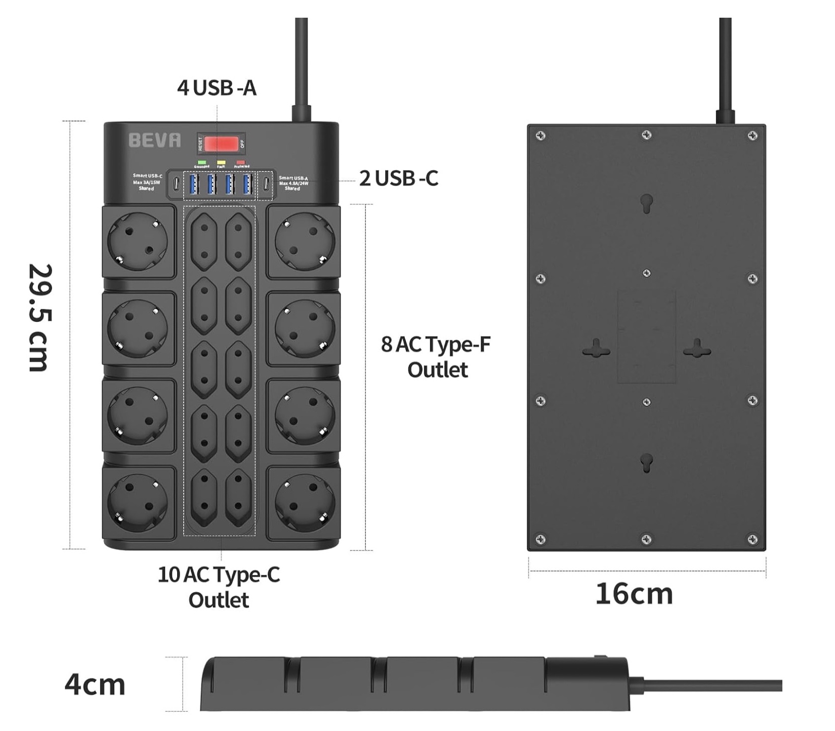 BEVA 18 porte AC e 6 USB, la multipresa da record per casa e ufficio - macitynet.it BEVA 18 porte AC e 6 USB, la multipresa da record per casa e ufficio - macitynet.it