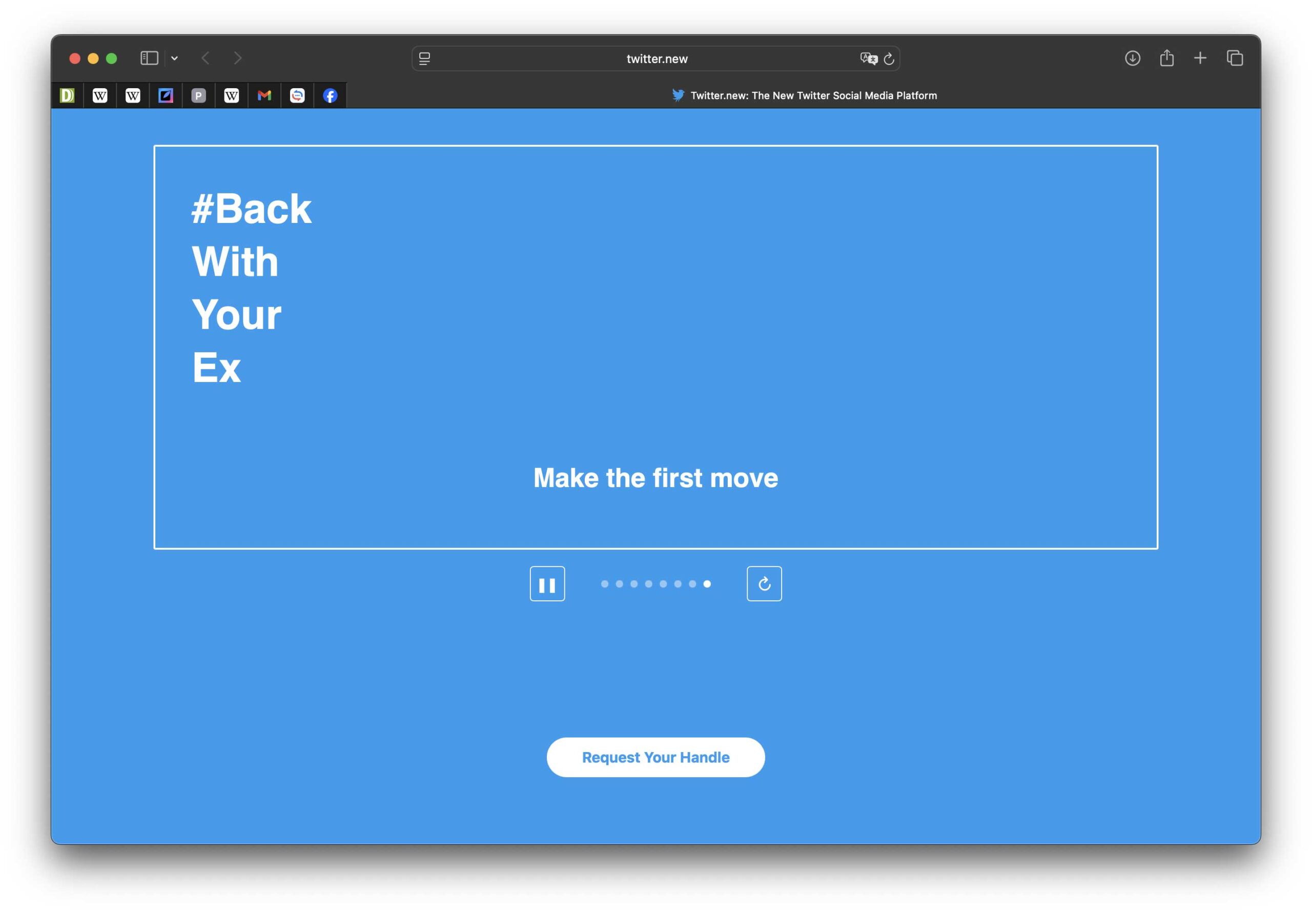 Come si presenta al momento il sito Twitter.new Come si presenta al momento il sito Twitter.new