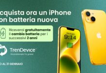 Acquista un iPhone Ricondizionato su TrenDevice: hai la batteria nuova ogni anno, per 3 anni Trendevice-iPhone-con batteria nuova per 3 anni - macitynet.it