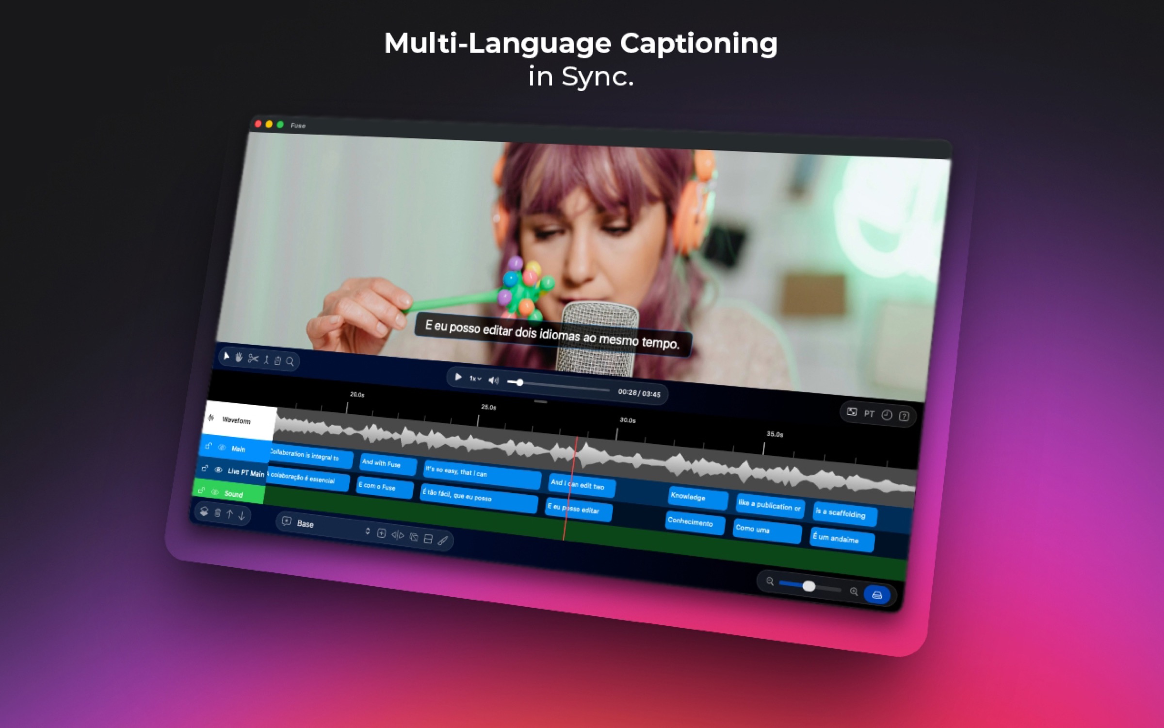 Fuse Caption Studio per Mac crea i sottotitoli per i video anche offline per soli 3,99 $ - macitynet.it Fuse Caption Studio per Mac crea i sottotitoli per i video anche offline per soli 3,99 $ - macitynet.it