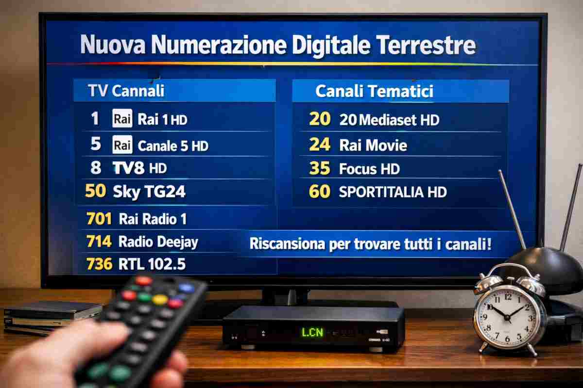 Digitale terrestre, cambia la numerazione dei canali: dove trovare quelli che guardi più spesso - macitynet.it Digitale terrestre, cambia la numerazione dei canali: dove trovare quelli che guardi più spesso - macitynet.it