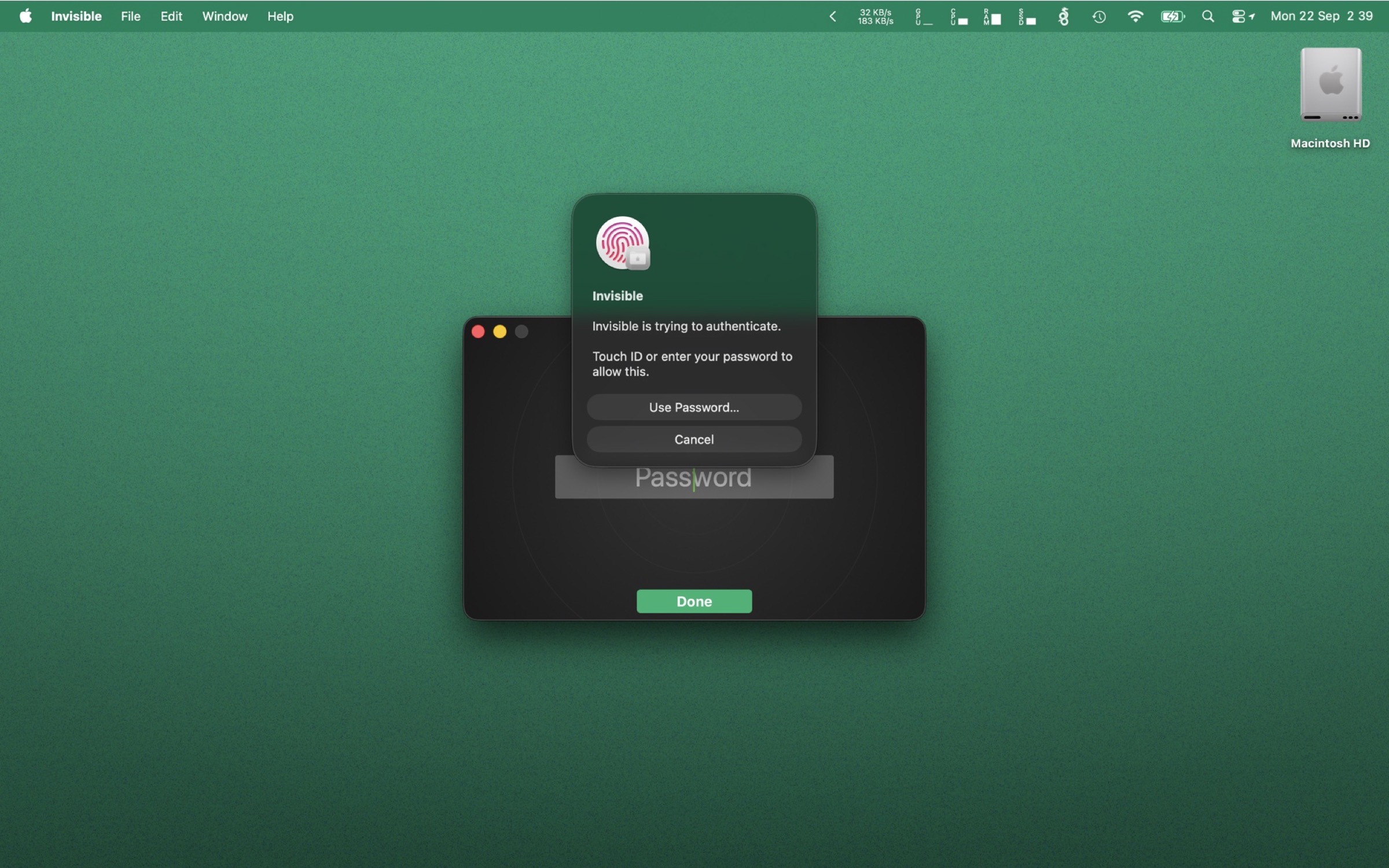 Invisible per Mac a 1 $ per nascondere i file con protezione biometrica - macitynet.it Invisible per Mac a 1 $ per nascondere i file con protezione biometrica - macitynet.it