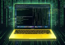 MacBook Neo e Matrix: la sorprendente connessione nerd dietro il nome del nuovo laptop Apple MacBook Neo Apple con codice verde stile Matrix sullo schermo
